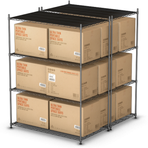 Clipart Boxes on Rack Three High Two Deep
