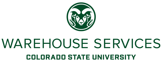 Warehouse Services Colorado State University Logo Green Stacked